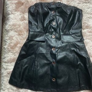 Pleather shein dress